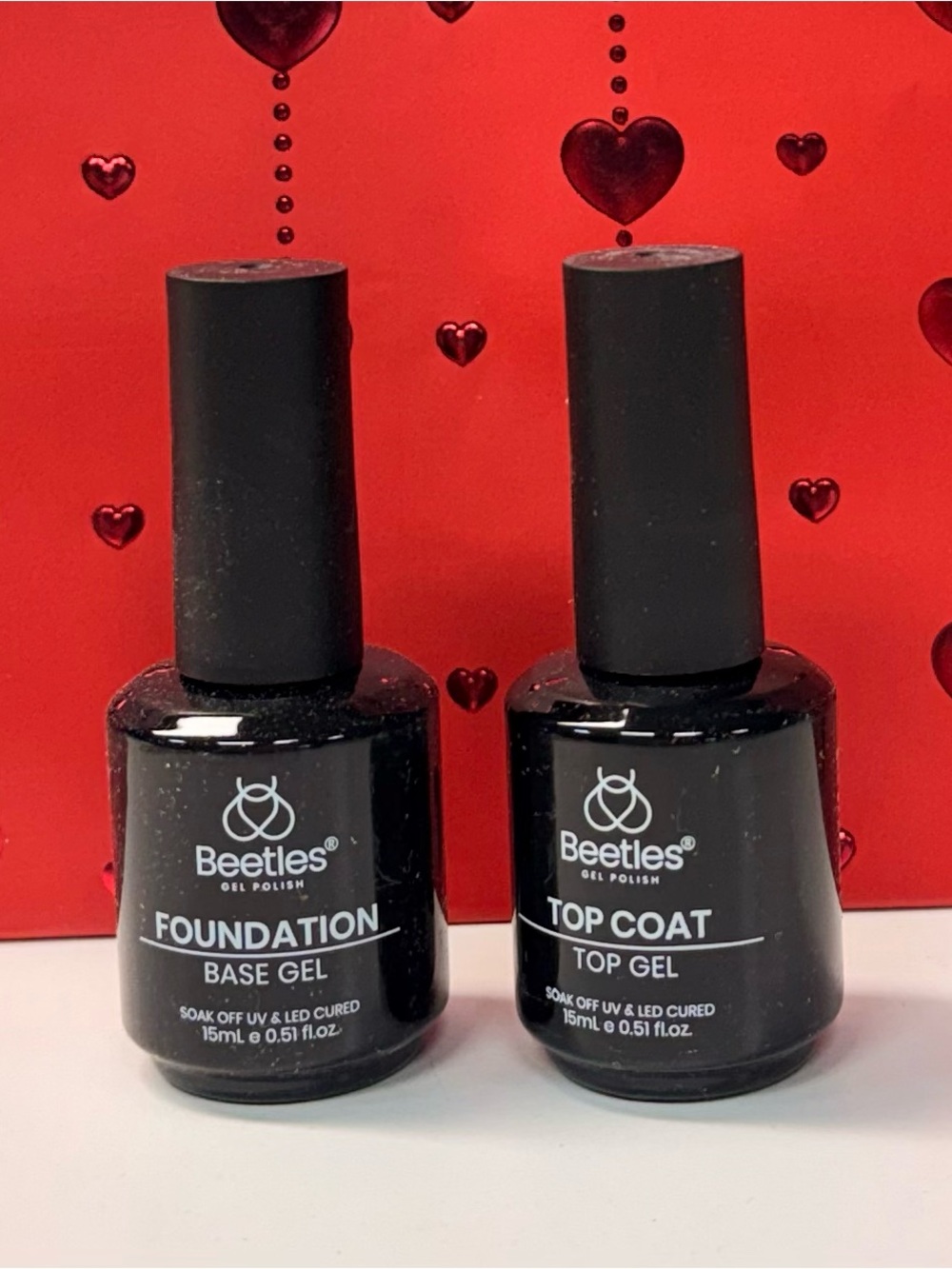 Beetles Gel Base Coat & No Wipe Top Coat Set - 15 ml each